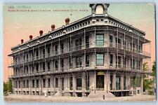 Arkansas City Kansas KS Postcard Robertson's Sanitarium Building 1913 Antique picture
