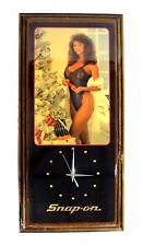 Vintage Snap-On Tools Lingerie Pinup Girl Wall Clock 80s Christmas Girl - New picture
