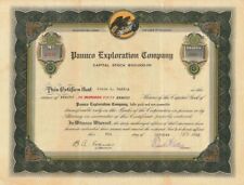 Panuco Exploration Co. - 1923 dated Oil Stock Certificate - Oil Stocks and Bonds picture