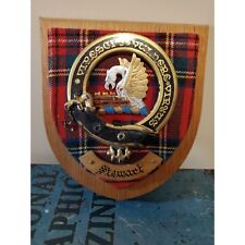 Vintage Stewart Scottish Tartan Clan Crest Coat of Arms picture