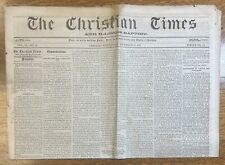 Civil War Era Newspaper, The Christian Times 1861, Vol. IX No 15 Antique Chicago picture