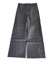 Vintage US Navy Crackerjack Pants 13 Button Wide Leg PANT black Wool 30 x 32 picture