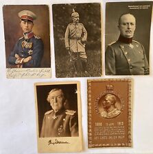 Lot of 5 postcards. Military characters in War. Red Cross. Münsterberg. Kaiser . picture