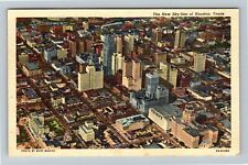 Houston TX-Texas, Aerial View The New Skyline, Vintage Postcard picture