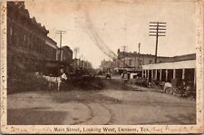 Postcard TX Denison, Texas; Main Street Looking West 1906, Undivided Back  Z3 picture