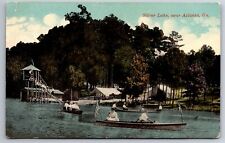 Postcard Atlanta GA Boating Silver Lake picture
