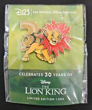 NEW D23 Gold The Lion King 30th Anniversary Jumbo Spinner Pin LE 1500 picture