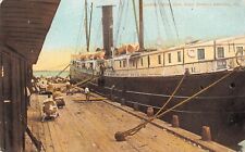 Loading Cotton Upon Ocean Steamer Galveston TX Texas 1912 Postcard 4266 picture