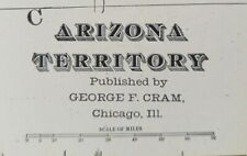 Vintage 1903 ARIZONA TERRITORY Map 14