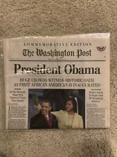 President Obama Elected/Inaugurated Washington Post Commemorative Newspaper picture