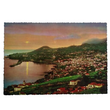 Madeira Funchal Portugal Western View at Night Postcard Vintage Continental picture
