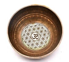 9 Inches Special Flower of Life Carving Singing Bowl - Tibetan Meditation Bowl  picture