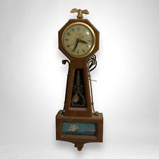 United Self Starting Clock Model 375 Sailboat Pendulum Wood picture