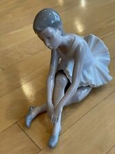 NAO By LLADRO -  Ballarina sat adjusting shoe retired Figurine Mint Condition picture