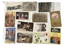 Antique Postcard LOT of 14 Some RPPC Christmas Tucks Fall Pumpkins Dog Italy picture