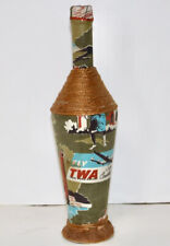 Trans World Airlines TWA vintage material coated and burlap twine bottle picture