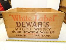 Vintage Dewar's White Label Scotch Whisky Crate ~ Very Clean picture