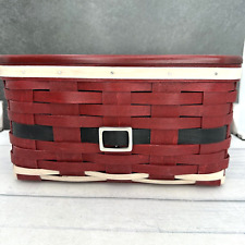 2012 Longaberger Santa Belly Family Tissue Basket With Lid picture