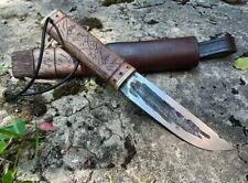 Custom Hand Made-245mm-Siberian YAKUT Hunting / Bushcraft Knife with Sheath. picture