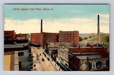 Akron OH-Ohio, Aerial Quaker Oats Plant, Antique, Vintage c1912 Postcard picture