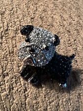 Love This Black With Silver French Dog Bulldog Brooch picture