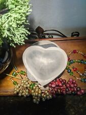 Selenite Crystal Heart/Jewlery/Charging Tray 4.5 Inches...Free Shipping picture