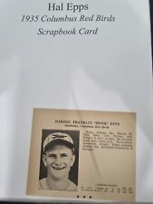 1935 Hal Epps Scrapbook Card - Columbus Red Birds - Vintage Baseball Memorabilia picture