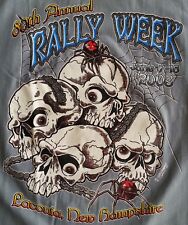 Skulls Biker Tee Shirt Laconia Bike Rally Week 2003 Lrg Motorcycle New Hampshire picture