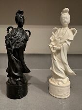 Pair of Goddess of Mercy - Kwan Yin is in Very Good Vintage condition  (GuanYin) picture