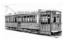 Trolley-art pencil print,Phila Brill-PTC RT-20(slash) Bigler-Marvine,11