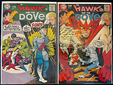 HAWK AND THE DOVE (2-Book) Comic LOT #1 2 (1968) Silver Age - 2nd Appearance of picture