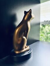 Floyd T. DeWitt Bronze Metal Cat Bast Sculpture Mid Century Art Deco Signed picture