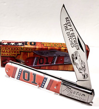 Dukes Of Hazard 01 General Lee Clip Point Master Barlow Folding Pocket Knife picture