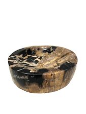 Vintage Prettified Wood Fossilized Agatized LG Crystal Candy Dish Ash Tray 2.6KG picture