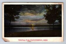 Hanoverton OH-Ohio, Scenic Greetings, Antique Souvenir, Vintage c1928 Postcard picture