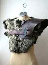 Medieval Renaissance Leather Shoulder fur Armor Spaulders-t43 picture