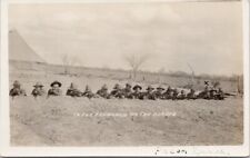 American Soldiers In Trenches On The Border Mexican Border War RP Postcard H58 picture
