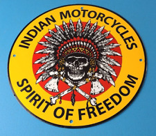 Vintage Indian Motorcycles Sign - Gas Pump Service Station Porcelain Sign picture