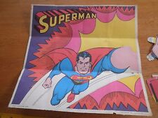 Superman fold out pop-up punching 1978 cereal prize poster DC Pro/Mark 10.5x11