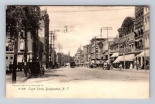 Binghamton NY-New York, Scenic View Of Court Street, Antique Vintage Postcard picture