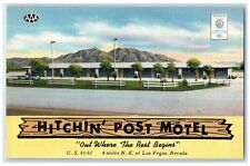 c1940 Hitchin Post Motel Exterior Building  Las Vegas Nevada NV Vintage Postcard picture