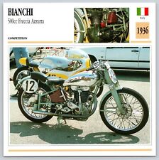 Bianchi 500cc Freccia Azzurra 1936 Italy Edito Service Atlas Motorcycle Card picture