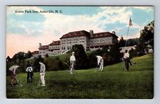 Asheville NC-North Carolina Golfing At Grove Park Inn, Antique, Vintage Postcard picture