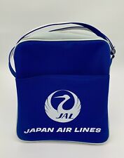 Vintage JAL Japan Airlines Blue Flight Travel Carry On Bag picture