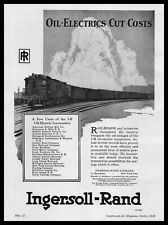 1930 Ingersoll Rand Oil Electric Locomotive Photo Freight Train Vintage Print Ad picture
