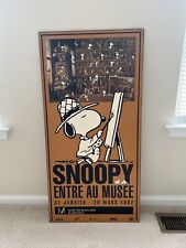 Rare vintage Snoopy Peanuts Entre Au Musee Arts Sign 1992 Painting  picture