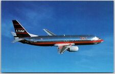 Airplane USAir America's Most Frequent Flyer 737-4700 Airline Postcard picture