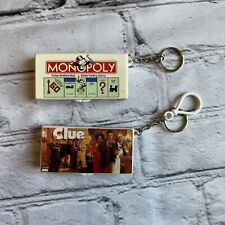 Vintage 1998 Board Game Clue Monopoly Mini Keychains picture