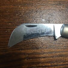 Queen Steel Single Blade Hawkbill #1 Pocket Knife with Wood Handle picture