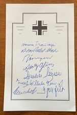 WWII German Luftwaffe Fighter Aces 7 Signed Book Plate Knights Cross Glunz Wiese picture